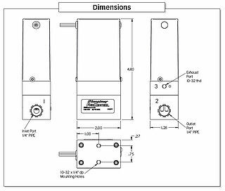 PCRH pressure regulator dimensions