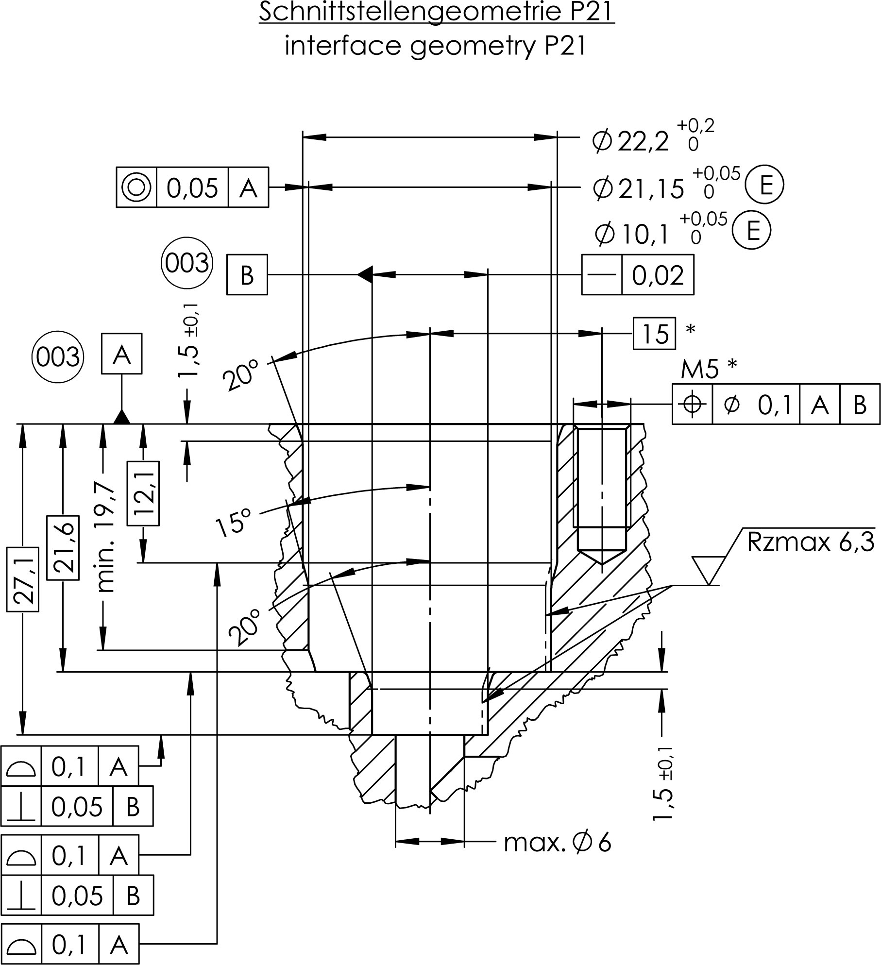 21mm micro valve mounting geometry